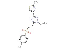 1-ethyl-5-{2-[(4-methylphenyl)sulfonyl]ethyl}-3-(2-methyl-1,3-thiazol-4-yl)-1H-1,2,4-triazole