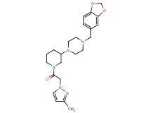 1-(1,3-benzodioxol-5-ylmethyl)-4-{1-[(3-methyl-1H-pyrazol-1-yl)acetyl]-3-piperidinyl}piperazine