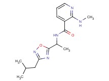 N-[1-(3-isobutyl-1,2,4-oxadiazol-5-yl)ethyl]-2-(methylamino)nicotinamide