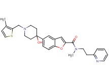 5-{4-hydroxy-1-[(3-methyl-2-thienyl)methyl]-4-piperidinyl}-N-methyl-N-[2-(2-pyridinyl)ethyl]-1-benzofuran-2-carboxamide