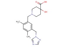 1-[2,4-dimethyl-5-(1H-1,2,4-triazol-1-ylmethyl)benzyl]-4-hydroxypiperidine-4-carboxylic acid