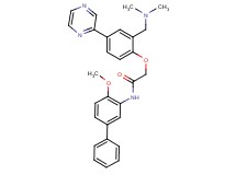 2-[2-[(dimethylamino)methyl]-4-(2-pyrazinyl)phenoxy]-N-(4-methoxy-3-biphenylyl)acetamide