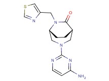 (1S*,5R*)-3-(4-amino-2-pyrimidinyl)-6-(1,3-thiazol-4-ylmethyl)-3,6-diazabicyclo[3.2.2]nonan-7-one