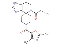 1'-[(2,4-dimethyl-1,3-oxazol-5-yl)carbonyl]-5-propionyl-1,5,6,7-tetrahydrospiro[imidazo[4,5-c]pyridine-4,4'-piperidine]