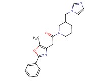 3-(1H-imidazol-1-ylmethyl)-1-[(5-methyl-2-phenyl-1,3-oxazol-4-yl)acetyl]piperidine