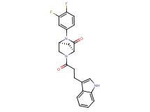 (1S*,4S*)-2-(3,4-difluorophenyl)-5-[3-(1H-indol-3-yl)propanoyl]-2,5-diazabicyclo[2.2.1]heptan-3-one