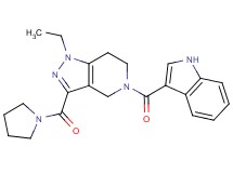 1-ethyl-5-(1H-indol-3-ylcarbonyl)-3-(1-pyrrolidinylcarbonyl)-4,5,6,7-tetrahydro-1H-pyrazolo[4,3-c]pyridine