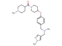 N-methyl-1-[4-({1-[(1-methyl-4-piperidinyl)carbonyl]-4-piperidinyl}oxy)phenyl]-N-[(1-methyl-1H-pyrazol-4-yl)methyl]methanamine