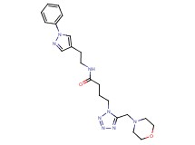 4-[5-(4-morpholinylmethyl)-1H-tetrazol-1-yl]-N-[2-(1-phenyl-1H-pyrazol-4-yl)ethyl]butanamide
