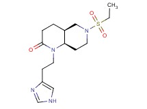 (4aS*,8aR*)-6-(ethylsulfonyl)-1-[2-(1H-imidazol-4-yl)ethyl]octahydro-1,6-naphthyridin-2(1H)-one