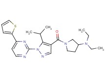 N,N-diethyl-1-({5-isopropyl-1-[4-(2-thienyl)-2-pyrimidinyl]-1H-pyrazol-4-yl}carbonyl)-3-pyrrolidinamine