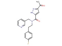 3-acetyl-N-[2-(4-fluorophenyl)ethyl]-N-(pyridin-3-ylmethyl)-1H-pyrazole-5-carboxamide