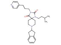 8-(2,3-dihydro-1H-inden-2-yl)-1-(3-methylbutyl)-3-[3-(4-pyridinyl)propyl]-1,3,8-triazaspiro[4.5]decane-2,4-dione