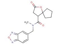 N-(2,1,3-benzoxadiazol-5-ylmethyl)-N-methyl-2-oxo-1-oxaspiro[4.4]nonane-4-carboxamide