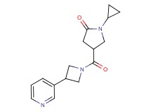 1-cyclopropyl-4-{[3-(3-pyridinyl)-1-azetidinyl]carbonyl}-2-pyrrolidinone