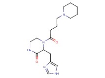 3-(1H-imidazol-4-ylmethyl)-4-[4-(1-piperidinyl)butanoyl]-2-piperazinone