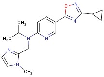 5-(3-cyclopropyl-1,2,4-oxadiazol-5-yl)-N-isopropyl-N-[(1-methyl-1H-imidazol-2-yl)methyl]-2-pyridinamine