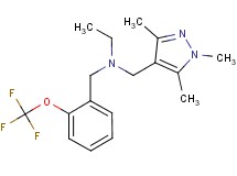 N-[2-(trifluoromethoxy)benzyl]-N-[(1,3,5-trimethyl-1H-pyrazol-4-yl)methyl]ethanamine