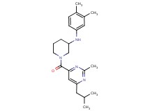 N-(3,4-dimethylphenyl)-1-[(6-isobutyl-2-methyl-4-pyrimidinyl)carbonyl]-3-piperidinamine