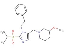 1-{[2-(isopropylsulfonyl)-1-(2-phenylethyl)-1H-imidazol-5-yl]methyl}-3-methoxypiperidine