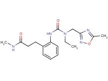 3-{2-[({ethyl[(5-methyl-1,2,4-oxadiazol-3-yl)methyl]amino}carbonyl)amino]phenyl}-N-methylpropanamide