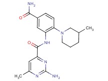 2-amino-N-[5-(aminocarbonyl)-2-(3-methylpiperidin-1-yl)phenyl]-6-methylpyrimidine-4-carboxamide