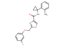 2-[(3-fluorophenoxy)methyl]-N-[1-(2-methylphenyl)cyclopropyl]-1,3-oxazole-4-carboxamide