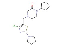 4-[(4-chloro-2-pyrrolidin-1-yl-1,3-thiazol-5-yl)methyl]-1-cyclopentylpiperazin-2-one