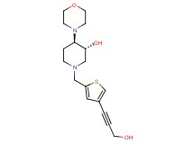 (3R*,4R*)-1-{[4-(3-hydroxy-1-propyn-1-yl)-2-thienyl]methyl}-4-(4-morpholinyl)-3-piperidinol