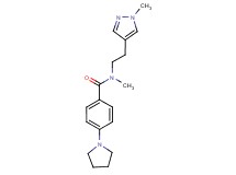 N-methyl-N-[2-(1-methyl-1H-pyrazol-4-yl)ethyl]-4-pyrrolidin-1-ylbenzamide