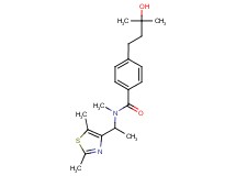 N-[1-(2,5-dimethyl-1,3-thiazol-4-yl)ethyl]-4-(3-hydroxy-3-methylbutyl)-N-methylbenzamide