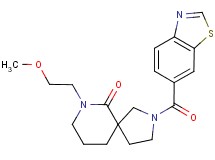 2-(1,3-benzothiazol-6-ylcarbonyl)-7-(2-methoxyethyl)-2,7-diazaspiro[4.5]decan-6-one