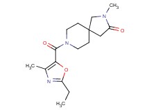 8-[(2-ethyl-4-methyl-1,3-oxazol-5-yl)carbonyl]-2-methyl-2,8-diazaspiro[4.5]decan-3-one