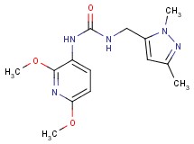 N-(2,6-dimethoxypyridin-3-yl)-N'-[(1,3-dimethyl-1H-pyrazol-5-yl)methyl]urea