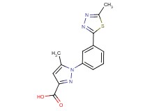 5-methyl-1-[3-(5-methyl-1,3,4-thiadiazol-2-yl)phenyl]-1H-pyrazole-3-carboxylic acid