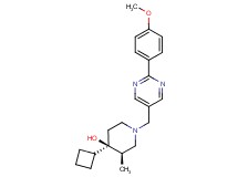 (3R*,4R*)-4-cyclobutyl-1-{[2-(4-methoxyphenyl)pyrimidin-5-yl]methyl}-3-methylpiperidin-4-ol