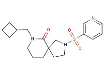 7-(cyclobutylmethyl)-2-(pyridin-3-ylsulfonyl)-2,7-diazaspiro[4.5]decan-6-one