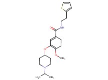 3-[(1-isopropylpiperidin-4-yl)oxy]-4-methoxy-N-[2-(2-thienyl)ethyl]benzamide