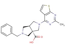 (3aS*,6aS*)-2-benzyl-5-(2-methylthieno[2,3-d]pyrimidin-4-yl)hexahydropyrrolo[3,4-c]pyrrole-3a(1H)-carboxylic acid