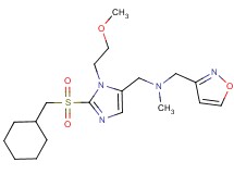 1-[2-[(cyclohexylmethyl)sulfonyl]-1-(2-methoxyethyl)-1H-imidazol-5-yl]-N-(3-isoxazolylmethyl)-N-methylmethanamine