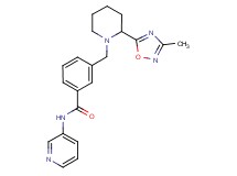 3-{[2-(3-methyl-1,2,4-oxadiazol-5-yl)piperidin-1-yl]methyl}-N-pyridin-3-ylbenzamide