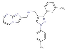 (imidazo[1,2-a]pyrimidin-2-ylmethyl){[3-(3-methylphenyl)-1-(4-methylphenyl)-1H-pyrazol-4-yl]methyl}amine