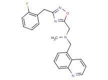 1-[3-(2-fluorobenzyl)-1,2,4-oxadiazol-5-yl]-N-methyl-N-(5-quinolinylmethyl)methanamine