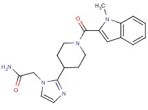 2-(2-{1-[(1-methyl-1H-indol-2-yl)carbonyl]-4-piperidinyl}-1H-imidazol-1-yl)acetamide