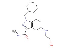 1-(cyclohexylmethyl)-5-[(2-hydroxyethyl)amino]-N-methyl-4,5,6,7-tetrahydro-1H-indazole-3-carboxamide