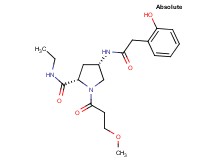 (4S)-N-ethyl-4-{[(2-hydroxyphenyl)acetyl]amino}-1-(3-methoxypropanoyl)-L-prolinamide