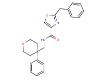 2-benzyl-N-[(4-phenyltetrahydro-2H-pyran-4-yl)methyl]-1,3-thiazole-4-carboxamide
