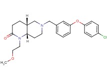 (4aR*,8aS*)-6-[3-(4-chlorophenoxy)benzyl]-1-(2-methoxyethyl)octahydro-1,6-naphthyridin-2(1H)-one