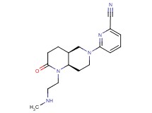 6-[(4aS*,8aR*)-1-[2-(methylamino)ethyl]-2-oxooctahydro-1,6-naphthyridin-6(2H)-yl]pyridine-2-carbonitrile