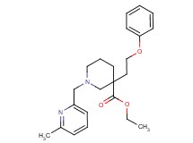 ethyl 1-[(6-methyl-2-pyridinyl)methyl]-3-(2-phenoxyethyl)-3-piperidinecarboxylate
